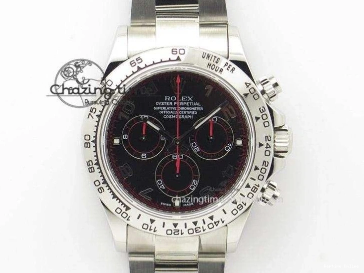 0524 Soft GMT-Master II 116759 SS Bp-Maker Black Ruby Crystal Diamond Dial On SS Bracelet A 3766
